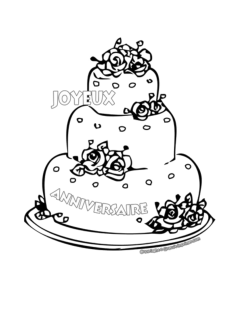 Free Birthday Drawing To Print And Color Coloring Pdf, Free Vectors File